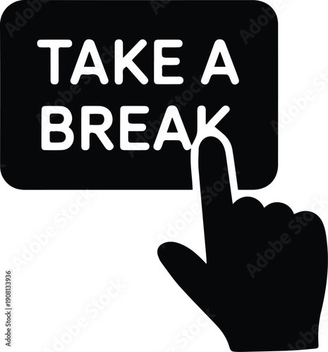 Finger Clicking on aTAKEABREAK Button take break