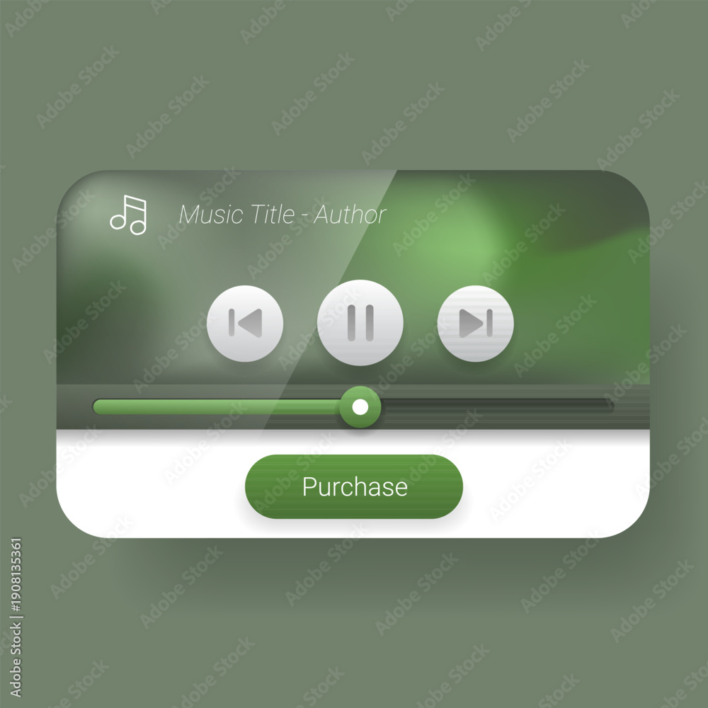 Fototapeta premium Music Streaming Subscription Player UI With Premium Access