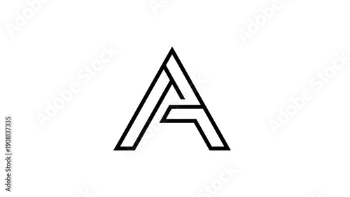 Free Download Modern Geometric Letter A Logo, Minimalist Monogram, Abstract Design - GFXLoad