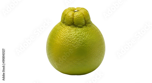 Single green lime isolated on transparent background, png