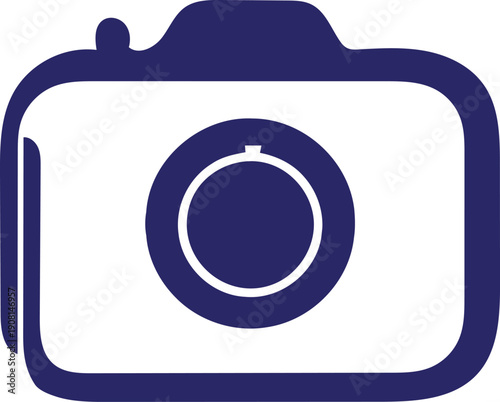 Iconic blue camera silhouette