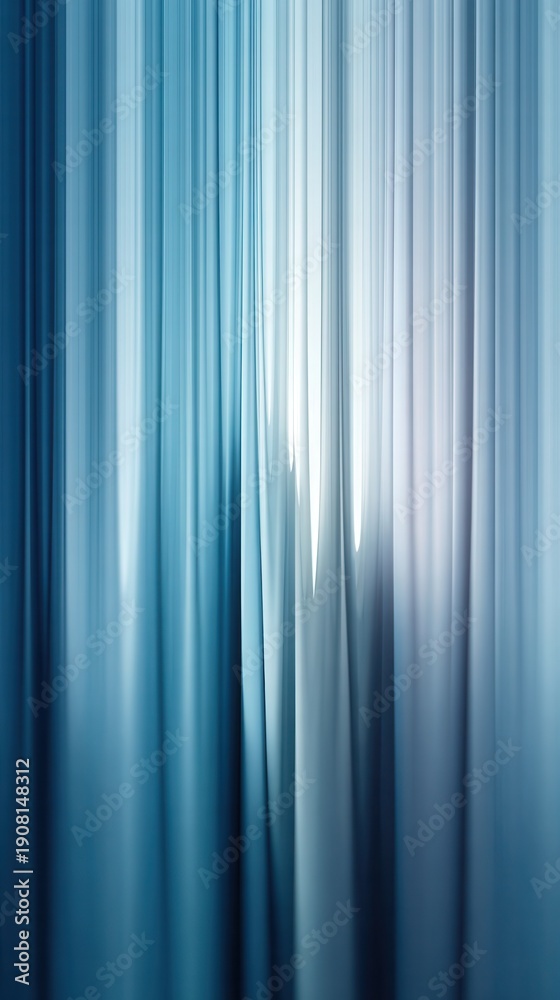 Fototapeta premium Abstract blue background featuring vertical stripes with light and motion blur