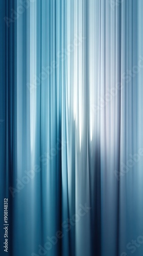 Abstract blue background featuring vertical stripes with light and motion blur