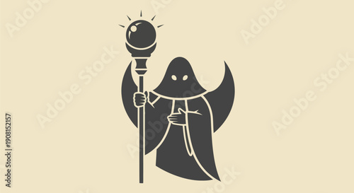 Mysterious figure holding glowing orb