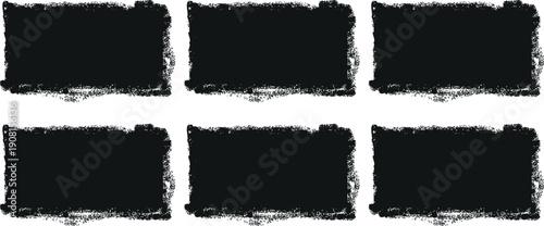 Rough Grunge Frame Brush Shapes Vector Collection