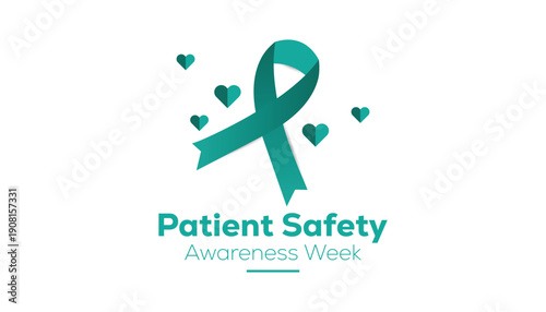 Patient safety awareness week is observed every year in March. Holiday, poster, card and background vector illustration design.