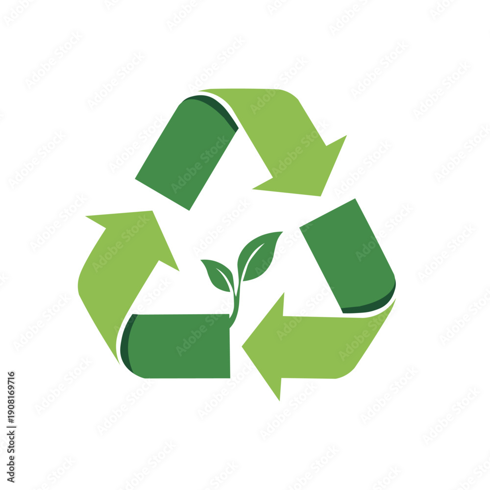 Obraz premium logo arrow Eco friendly vector