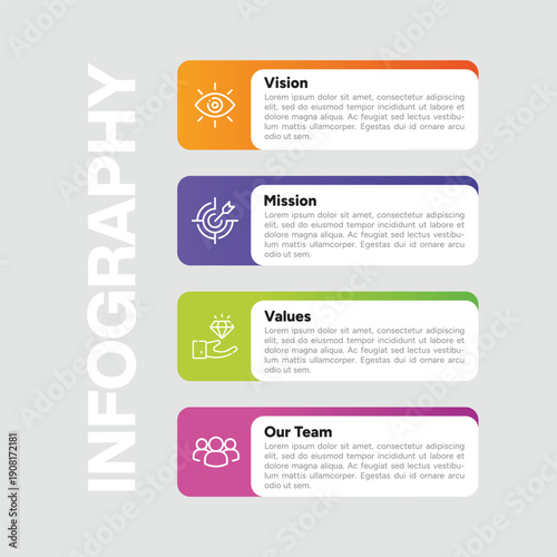 Mission Vision Values Team Infographic Template
