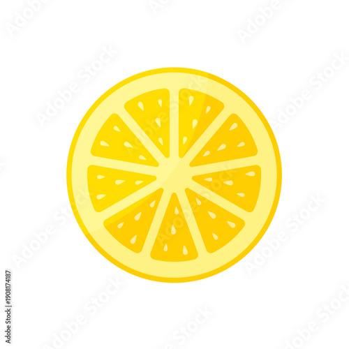 Lemon slice, vector illustration
