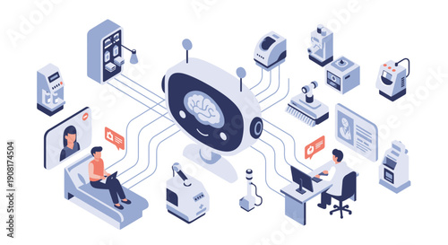 Medical Technology and Healthcare Professionals Working Together.