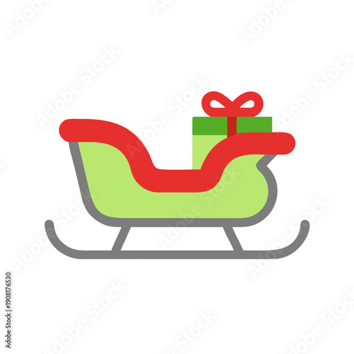 - Santa's magical sleigh with gifts