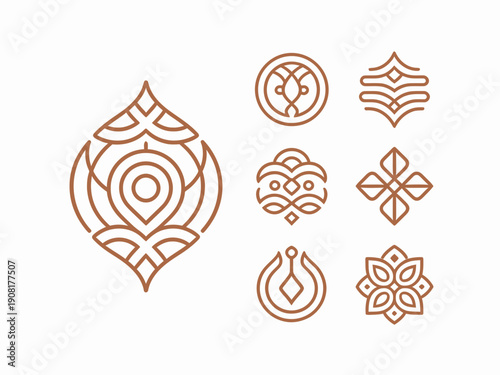 a top-down view of teardrop focal point and harmony design illustration