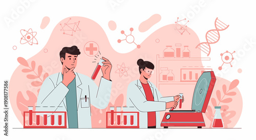 Medical Professionals Working in Laboratory Setting.