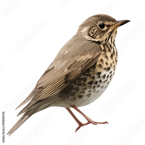 Thrush, illustrated as a clean 2D flat vector icon isolated on a white background