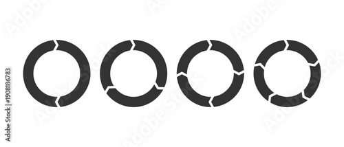 Rotating Circle Vector – Black White Pattern Design