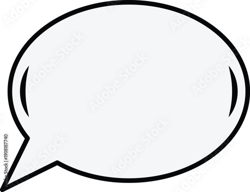 Speech Bubble Icon Vector – Comic Dialogue Template