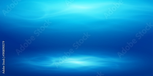 Submerged aquatic scene showing sunlight filtering through liquid surface, creating natural gradients and reflections in crystal-clear pool with tranquil rippling patterns
