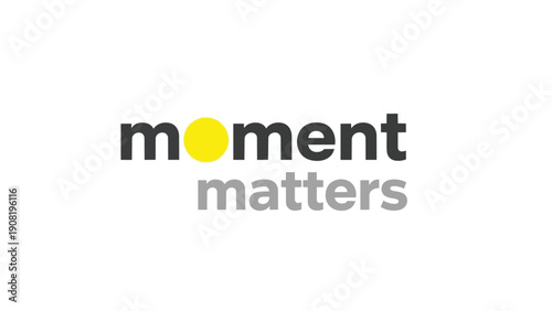 A striking minimalist logo highlighting the profound significance of each individual moment in time. This clean design effectively conveys focus and