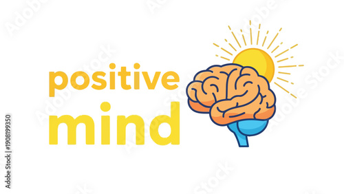 Symbolic illustration of a bright and optimistic mental state, embodying healthy thinking