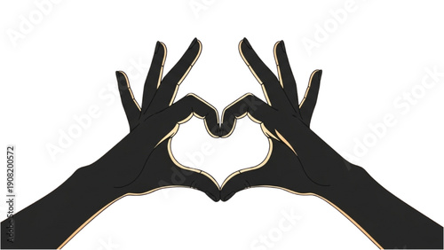 Hands forming a heart shape symbolizing love and affection from a front view