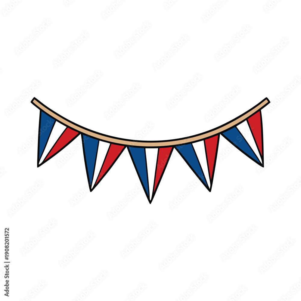 Obraz premium National Flag Day celebration bunting decoration colorful festive design