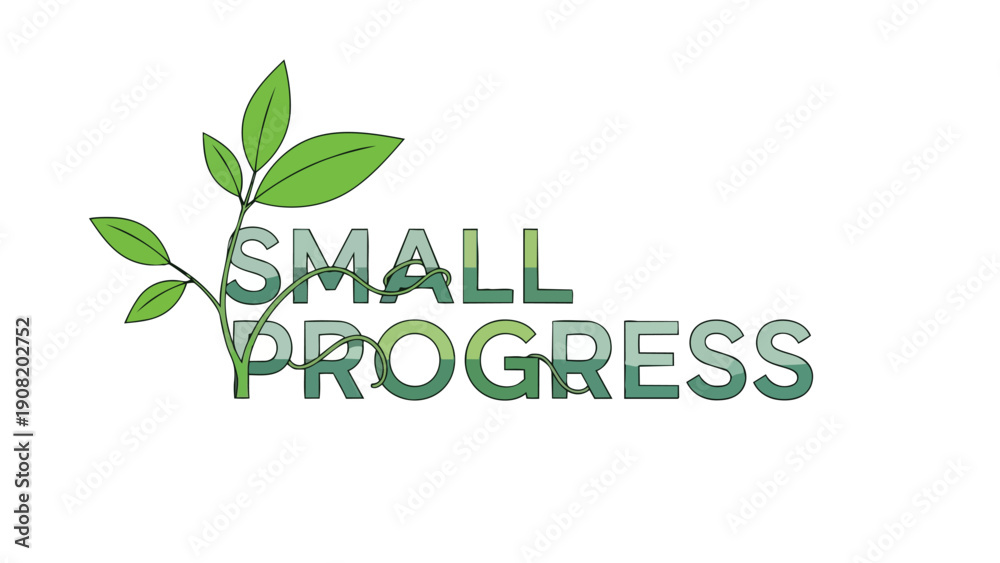 Obraz premium Illustrative emblem symbolizing the journey of steady growth and incremental achievement. A visual representation of continuous personal or