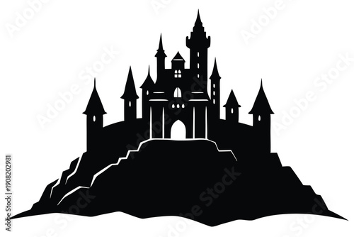 Castle vector silhouette Single collection 