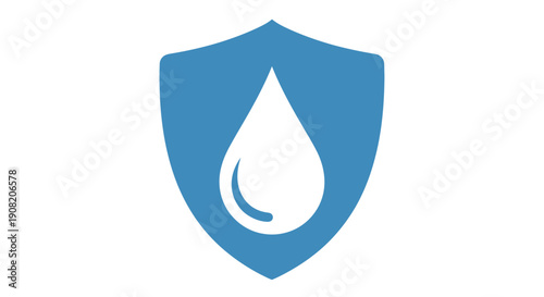 Celebrating World Water Day with a Droplet Shield Symbolizing Protection and Conservation of Water Resources Globally