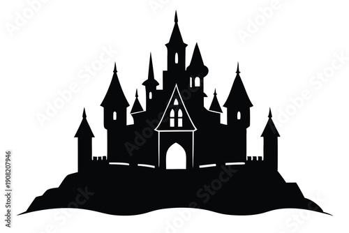 Castle vector silhouette Single collection 
