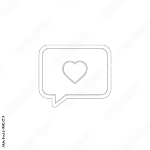 Heart Icon Inside Speech Bubble