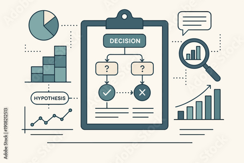 Evidence Based Management Decisions Driven by Data and Validation illustration