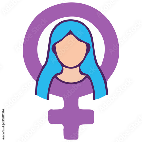 Female Gender Symbol Icon Vector