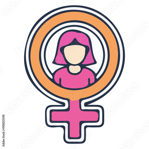 Female Gender Symbol Icon Illustration