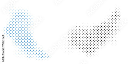 Abstract Hexagonal Pattern Forms Two Distinct Shapes.