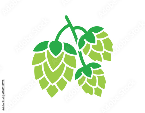Glyph icon of hops, Beer Festival and agriculture, vector icon depicting beer hops, graphics of hop plants, solid sign with adjustable stroke
