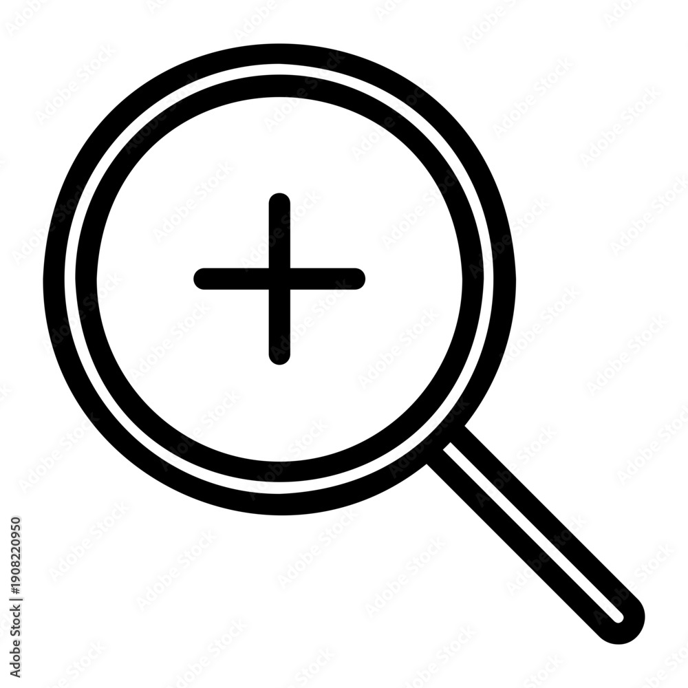 Fototapeta premium zoom in line icon