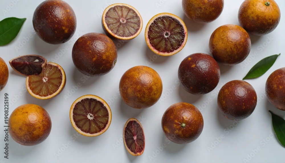 Obraz premium Blood Oranges - A Vibrant Citrus Still Life.