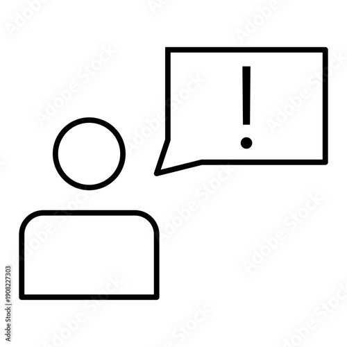 customer complain line icon with editable stroke
