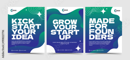 Gradient social media design template