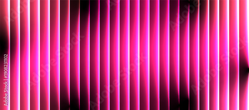 Hot pink magenta vertical stripe glass effect background with neon glow smooth gradients and modern abstract depth