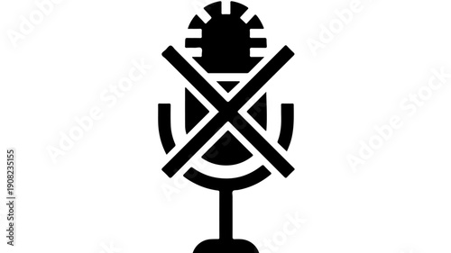 Muted Microphone Icon Symbolizing Audio Off or Privacy.
