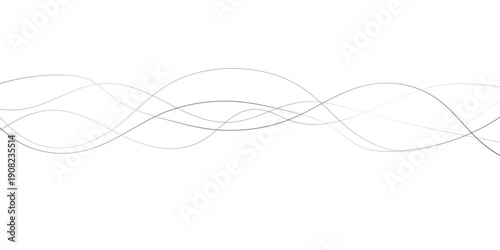 gray wave curve lines banner background design. Digital frequency track equalizer. Stylized line art background. modern soft luxury texture with smooth and clean vector subtle background illustration