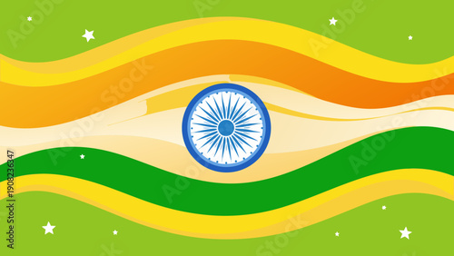 Vibrant abstract art featuring a stylized eye and flowing patterns Vector