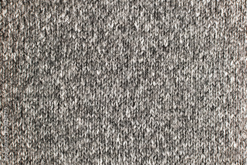 Fotografía Close-up of gray melange knit fabric texture