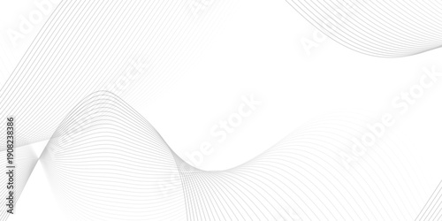 gray wave curve lines banner background design. Digital frequency track equalizer. Stylized line art background. modern soft luxury texture with smooth and clean vector subtle background illustration