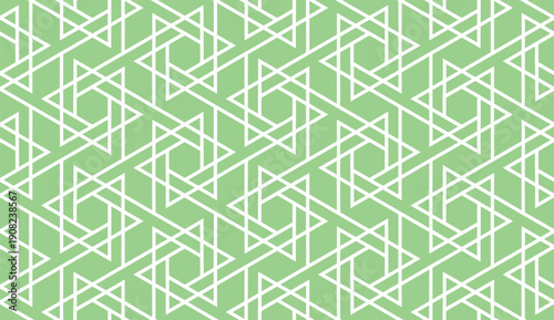 The geometric pattern with lines. Seamless vector background. White and green texture. Graphic modern pattern. Simple lattice graphic design