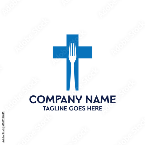 Christian Food Ministry Church Charity Logo Vector