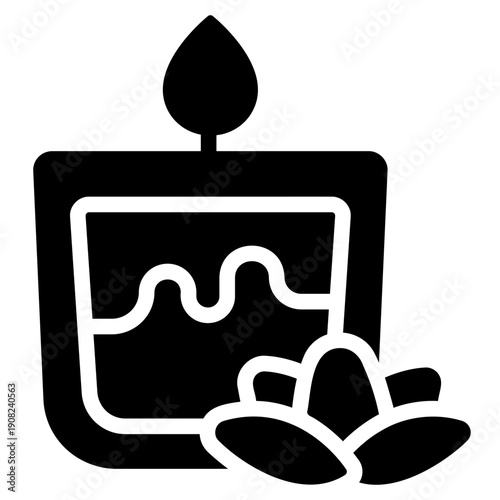Aromatheraphy candle Solid icon