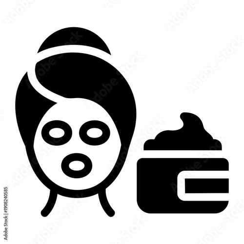 Facial mask spa Solid icon