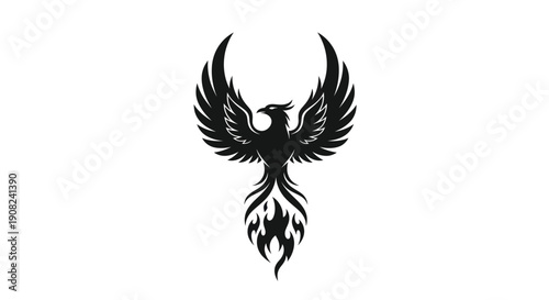 Phoenix symbol black design